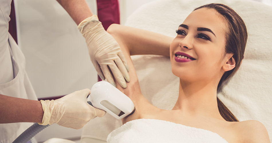 Shaving armpit with Laser Equipment